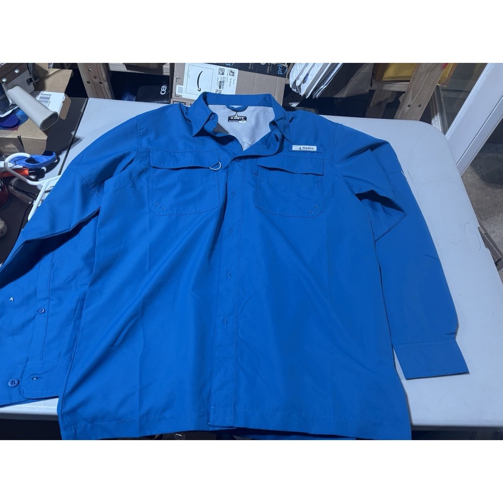 Habit Shirt Mens Solar Factor UPF 40‎ Long Sleeve Cobalt Blue Size Medium